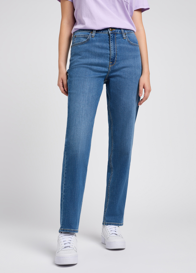 Damskie Spodnie Dzinsowe Lee Carol Never Blue - 112351160