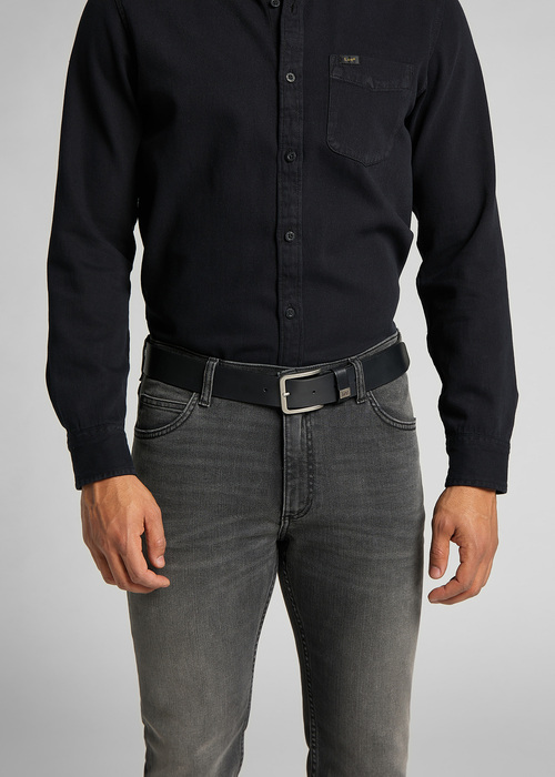 Pasek Meski Lee Small Logo Belt Black - LA035301