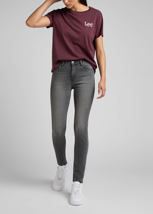 Damskie Spodnie Dinsowe Lee Scarlett High Storm Grey - L626YGCX