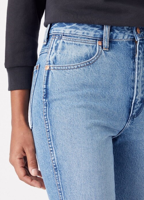 Damskie Spodnie Dzinsowe Wrangler Westward Morticia - W2H373Z23