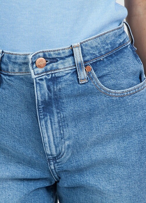 Damskie Spodnie Dzinsowe Wrangler Mom Jeans Morticia - W24668Z23