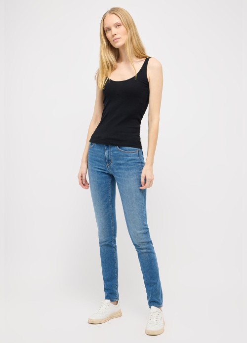 Damski T Shirt Mustang Jeans Lynn Black - 1013930-4142