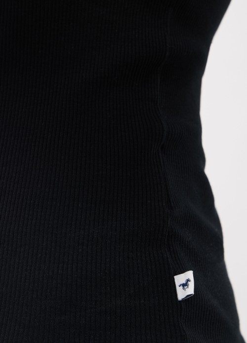 Damski T Shirt Mustang Jeans Lynn Black - 1013930-4142