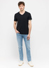 Meski T Shirt Mustang Jeans V Neck Amado 2 Pack Black - 1014664-4142