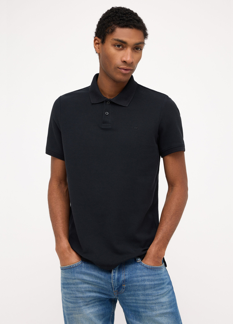 Meska Koszulka Polo Mustang Jeans Palco Black - 1014694-4142