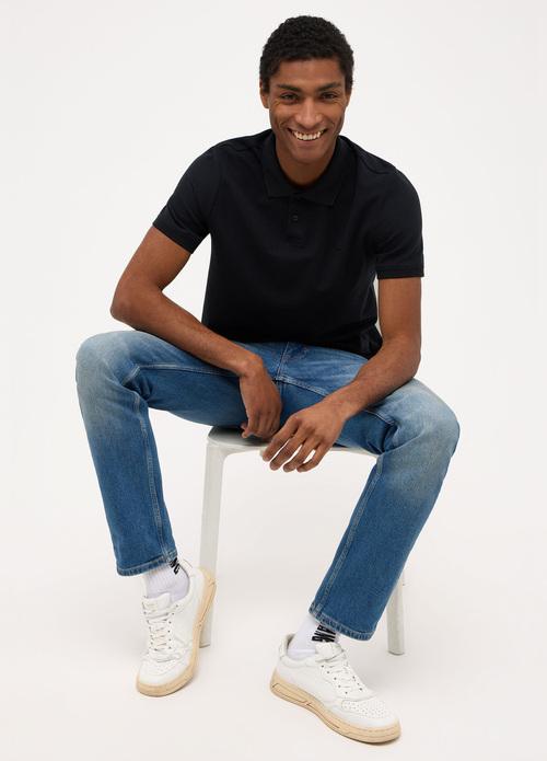 Meska Koszulka Polo Mustang Jeans Palco Black - 1014694-4142