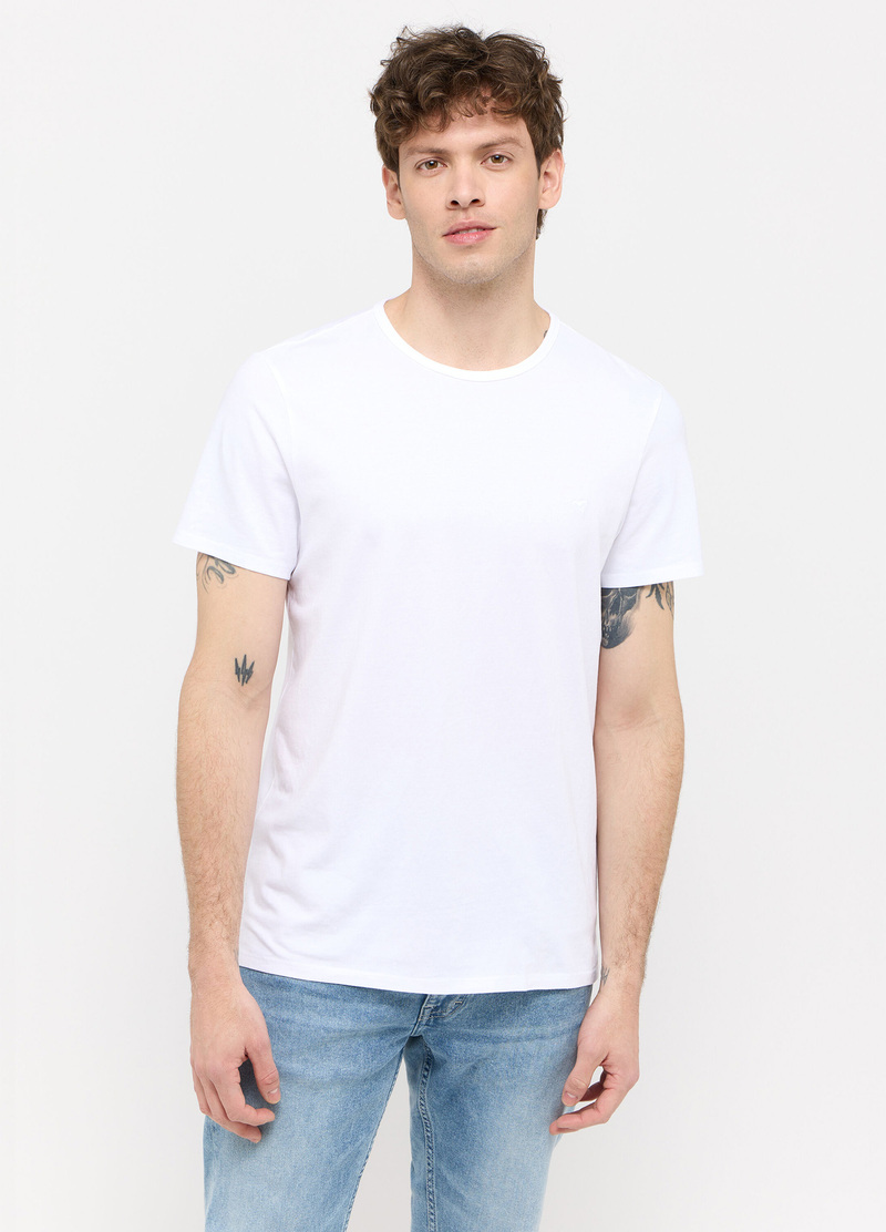 Meski T Shirt Mustang Jeans Allen 2 Pack White - L880BL01