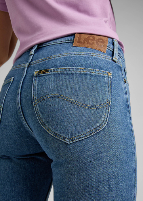 Damskie Spodnie Dzinsowe Lee Elly Weathered Mid - L305BTKB