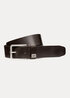 Pasek Meski Lee Small Logo Belt Dark Brown - LA035301