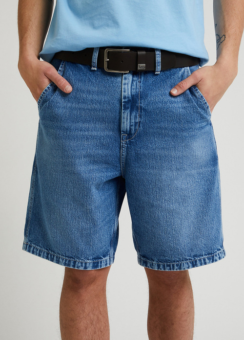 Pasek Meski Lee Small Logo Belt Dark Brown - LA035301