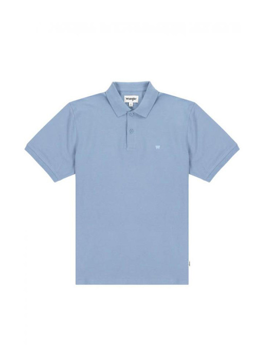 Wrangler Polo Shirt Stone Wash Blue - W7BHK4X4Q
