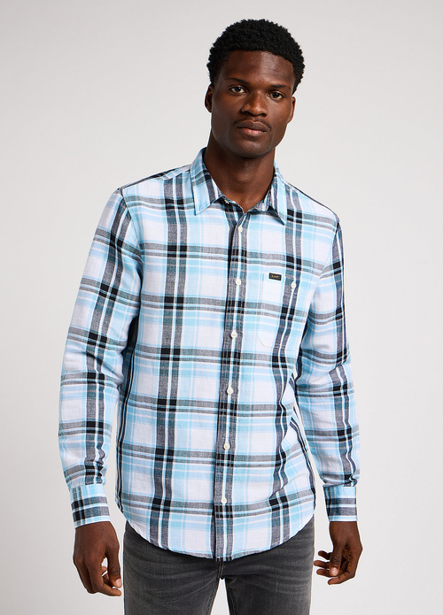 Lee Leesure Shirt - Preppy Blue Check 112349056
