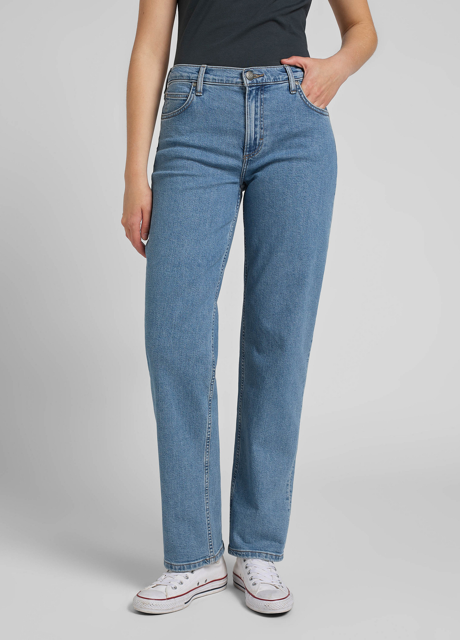 Damskie Spodnie Dzinsowe Lee Jane Partly Cloudy - L34QBEPA