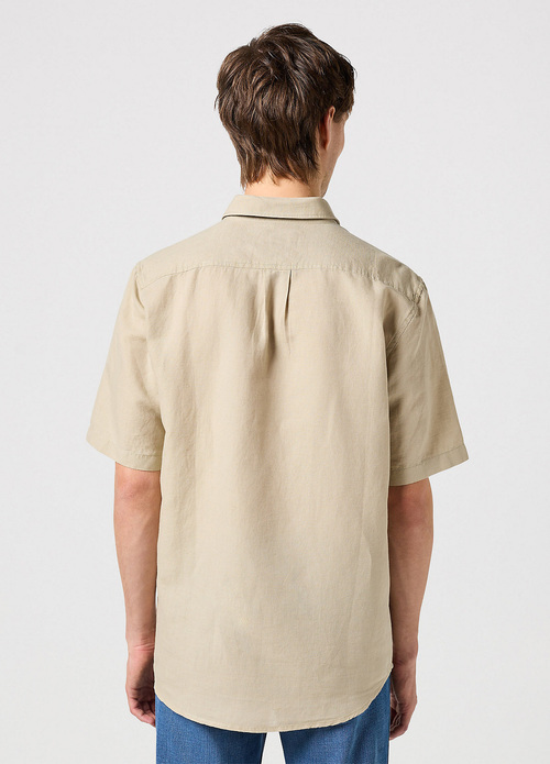 Wrangler Short Sleeve One Pocket Shirt Plaza Taupe - 112352189