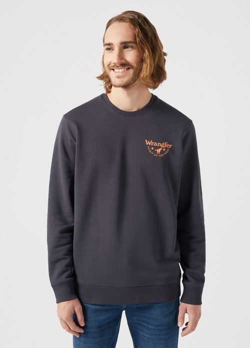 Wrangler Graphic Crew Sweat - Faded Black 112351254 112351254