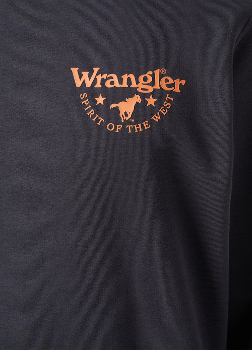Wrangler® Graphic Crew Sweat  - Faded Black