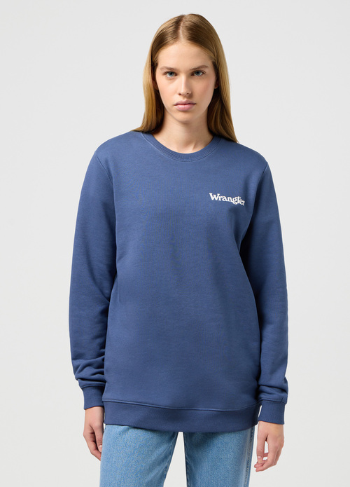 Wrangler Crew Sweatshirt Vintage Indigo - 112351316