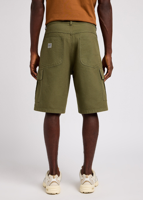 Meskie Szorty Materialowe Lee Cargo Short Olive Green - 112349193