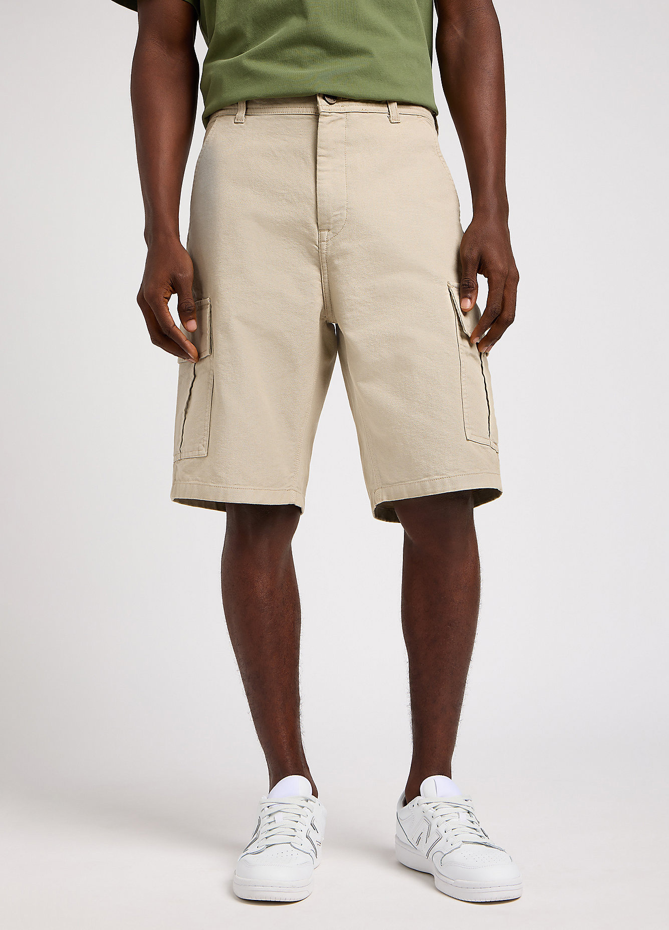 Meskie Szorty Materialowe Lee Cargo Short Light Stone - 112349316