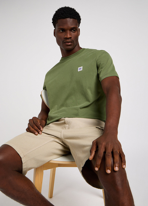 Meskie Szorty Materialowe Lee Cargo Short Light Stone - 112349316