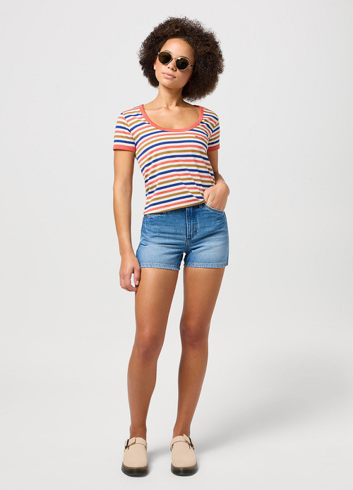 Damskie Szorty Dzinsowe Wrangler Cowboy Short 3 Inch Shallows - 112351076