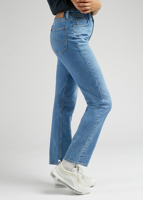 Damskie Spodnie Dzinsowe Lee Carol Rocky Blue - L30UOWB59