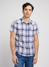 Meska Koszula Materialowe Lee Short Sleeve Western Shirt Medieval Blue Check - 112349936