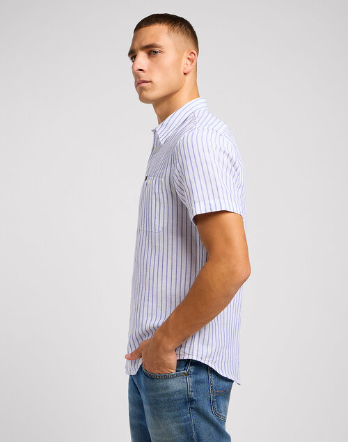 Lee® Leesure Shirt - Surf Blue Stripe