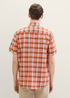 Tom Tailor® Short Sleeve Shirt  - Orange Multicolour Check