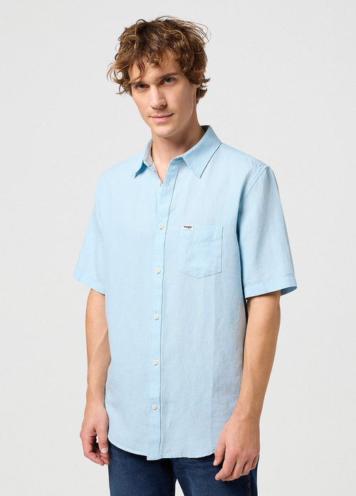 Wrangler® One Pocket Shirt - Dream Blue