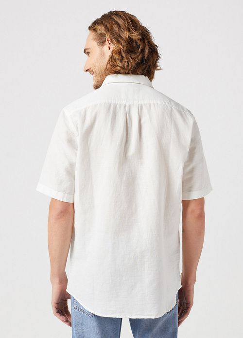 Wrangler Short Sleeve 1 Pocket Shirt Worn White - 112352187