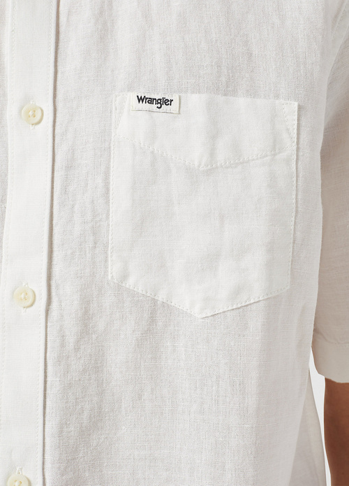 Wrangler® Short Sleeve 1 Pocket Shirt - Worn White