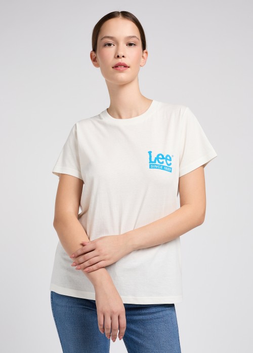 Lee Small Logo Tee Ecru - 112351130
