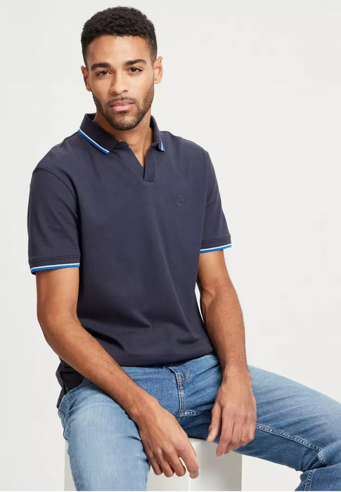 Cross Jeans® Button T-shirt - Navy (001)