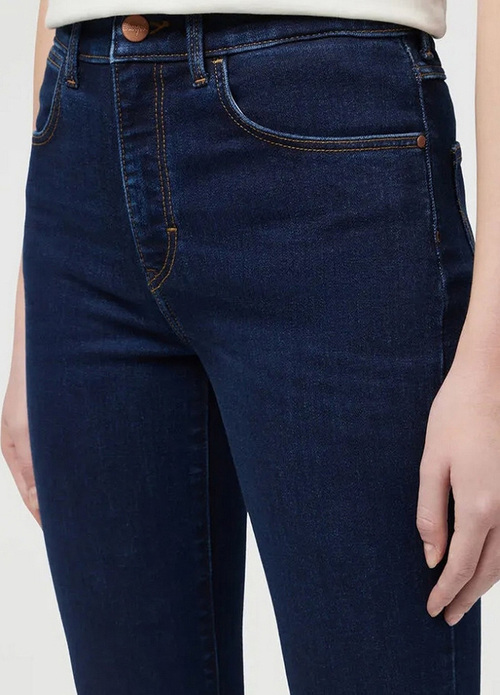 Damskie Spodnie Dzinsowe Wrangler Slim Dark Wash - 112352574