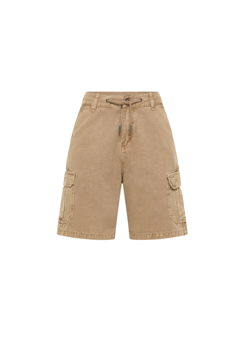 Meskie Szorty Materialowe Mustang Jeans Houston Cargo Shorts Lemon Pepper - 1015148-3375