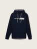 Meska Bluza Tom Tailor Hoodie With A Logo Print Sky Captain Blue - 1040834-10668