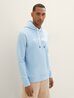 Tom Tailor Hoodie With A Logo Print Washed Out Middle Blue - 1040834-32245