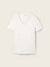 Damski T Shirt Tom Tailor Long Sleeve V Neck T Shirt Whisper White - 1041533-10315
