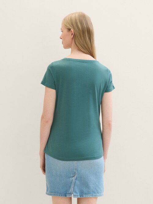 Tom Tailor®  Round Neck T-Shirt  - Sea Pine Green