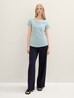 Tom Tailor®  Round Neck T-Shirt - Dusty Mint Blue
