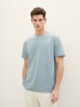 Tom Tailor Basic T Shirt With A Logo Print Grey Mint - 1040826-27475