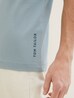 Tom Tailor Basic T Shirt With A Logo Print Grey Mint - 1040826-27475