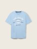 Tom Tailor® T-shirt With A Logo Print - Washed Out Middle Blue