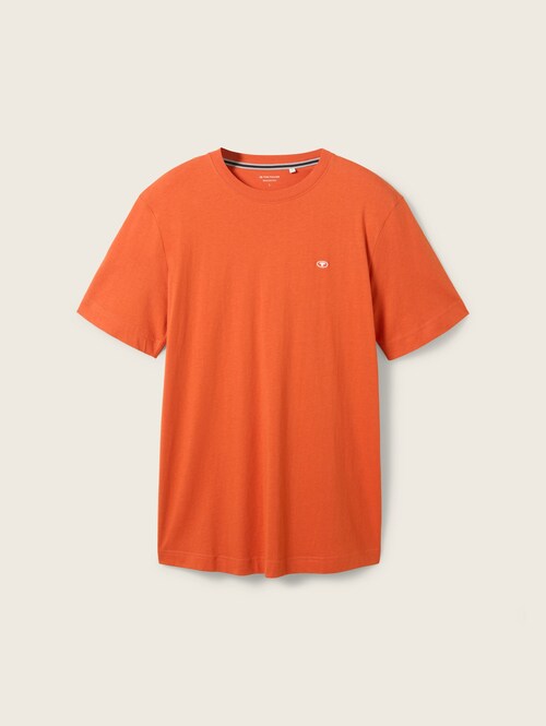 Meski T Shirt Tom Tailor Basic T Shirt Marocco Orange - 1040902-12883
