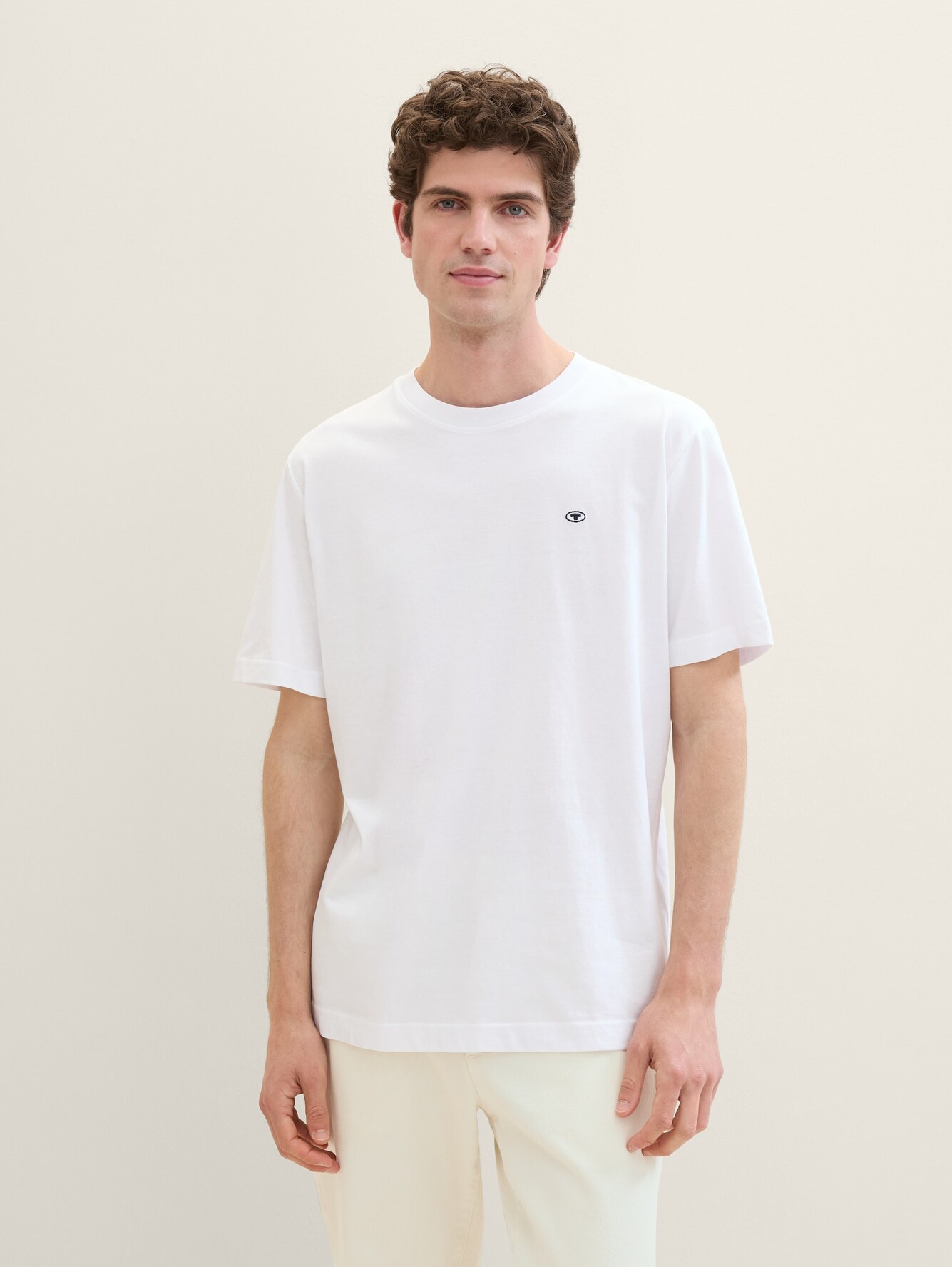 Meski T Shirt Tom Tailor Basic T Shirt White - 1040902-20000
