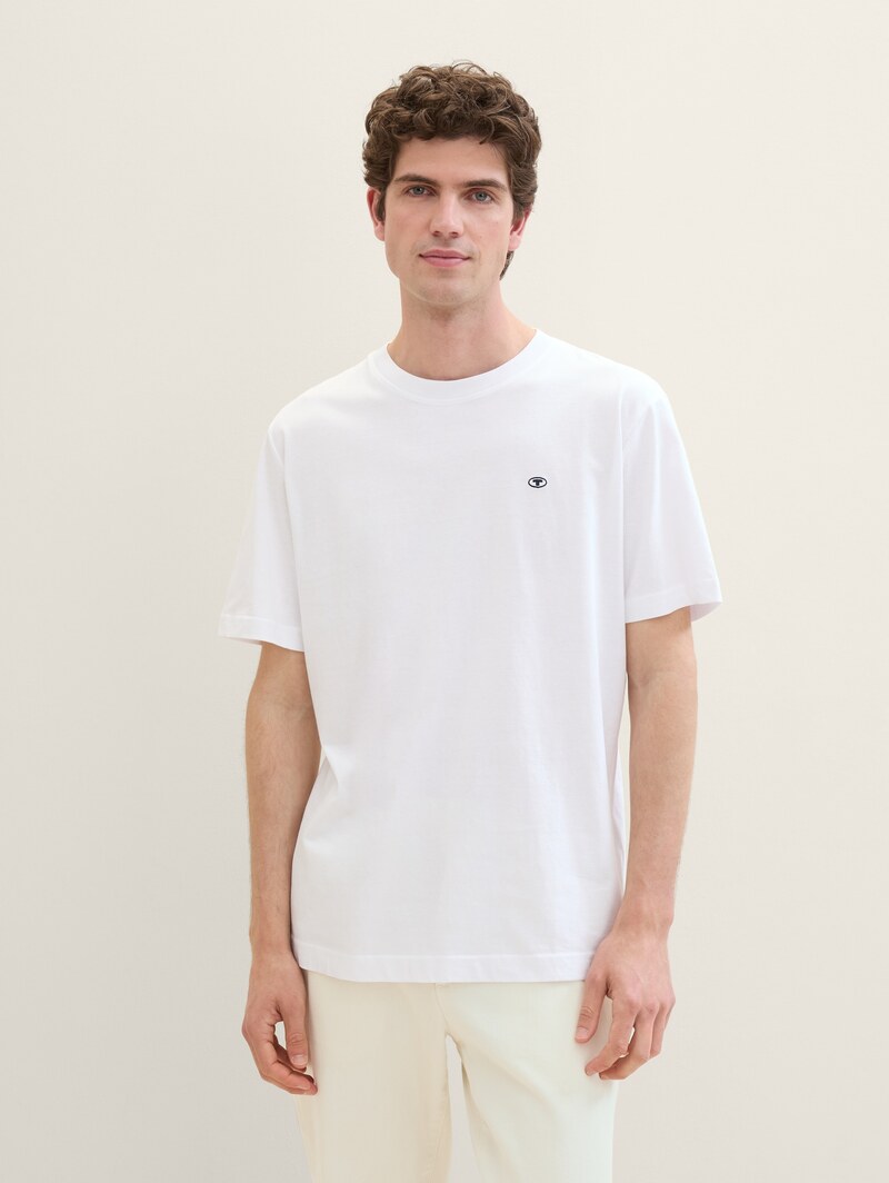 Mski T Shirt Tom Tailor Basic T Shirt White - 1040902-20000