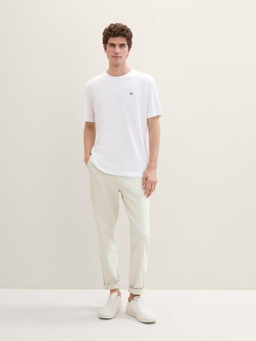 Meski T Shirt Tom Tailor Basic T Shirt White - 1040902-20000