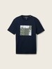 Meski T Shirt Tom Tailor T Shirt With Print Sky Captain Blue - 1041793-10668