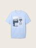 Meski T Shirt Tom Tailor Print T Shirt Windsurf Blue - 1041788-35271
